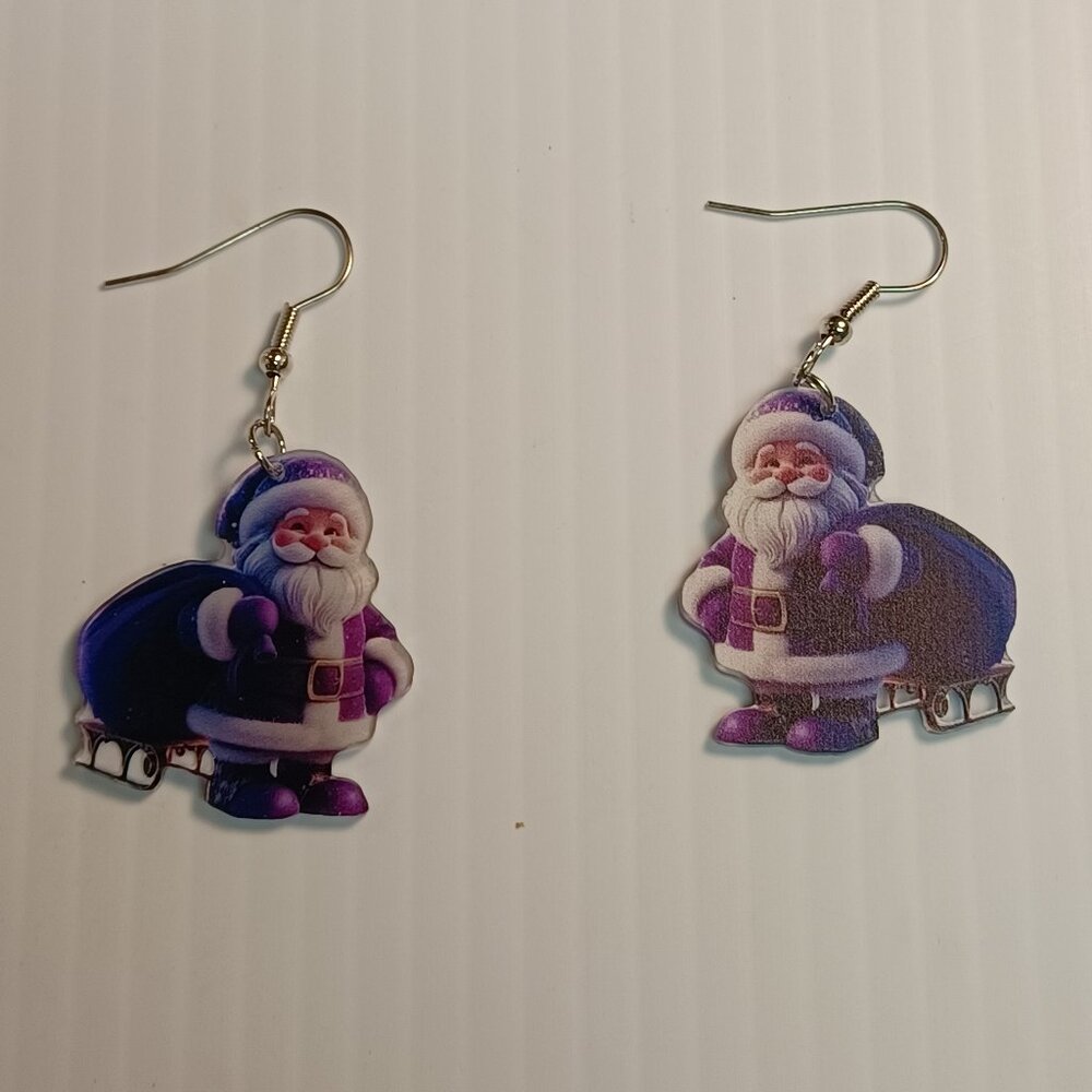 NWT Christmas Earrings MIX N MATCH Faceless Gnomes Santas Hats Trees Holiday Bow